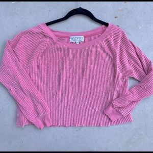 Wildfox off the shoulder crop in size small.